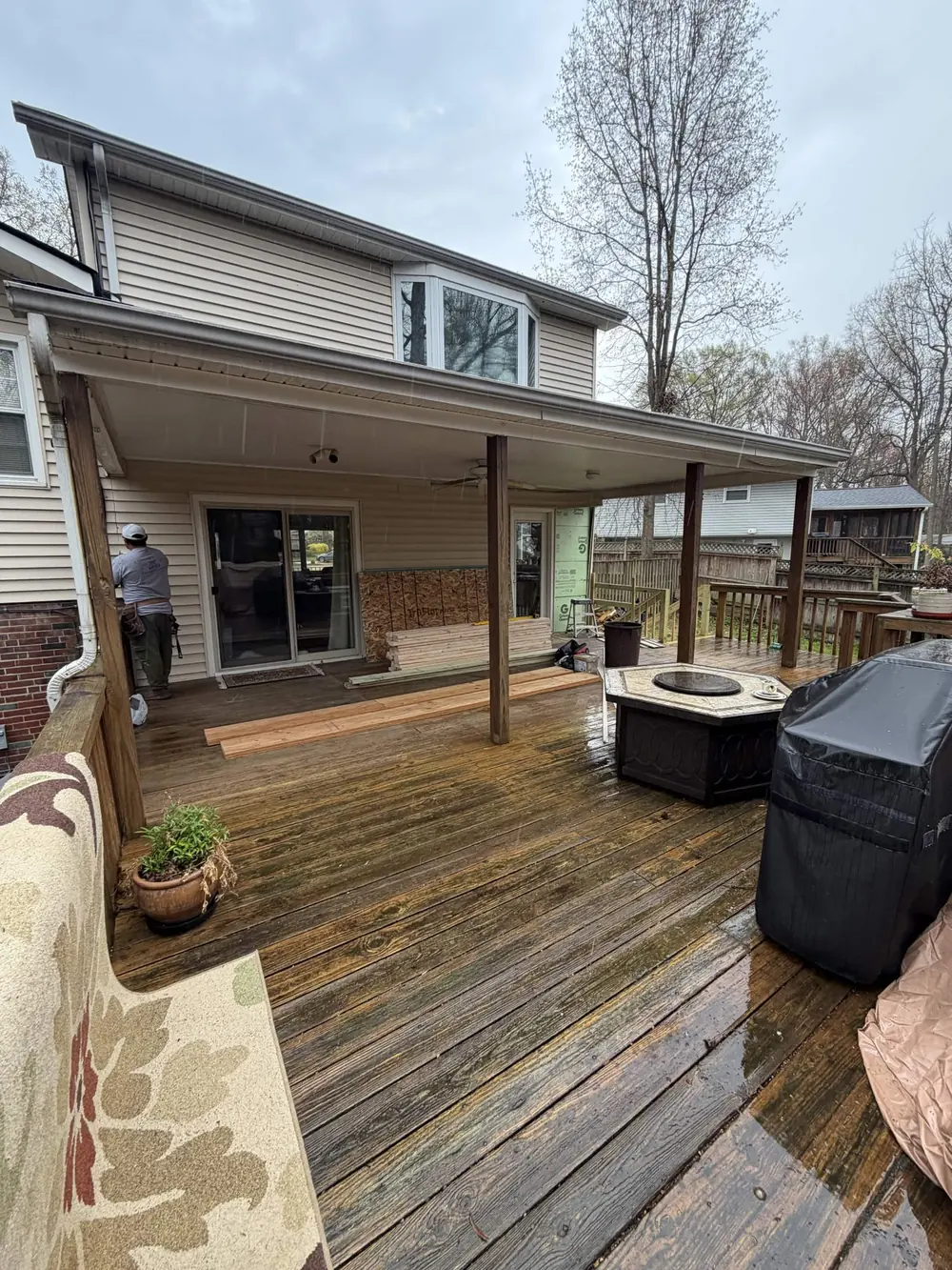 Before: open covered porch